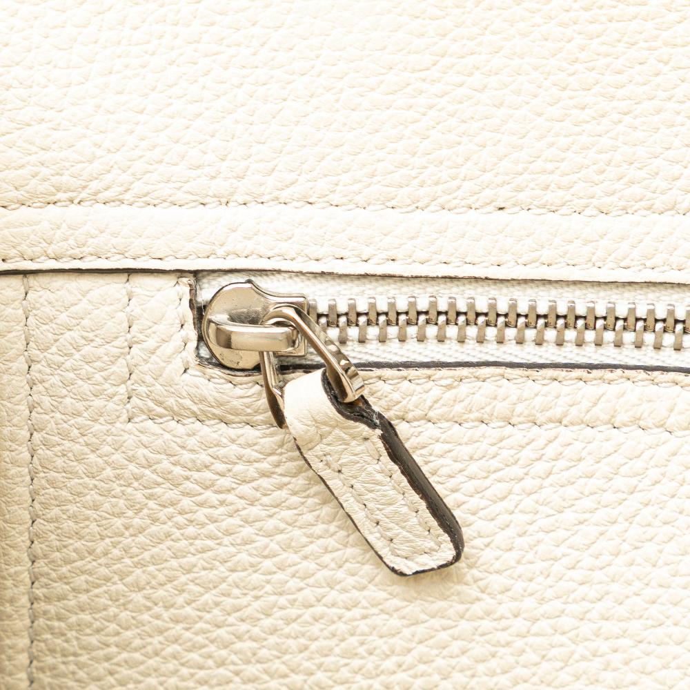 Gucci B Gucci White Calf Leather Small Grained skin Soft Jackie Tote Italy