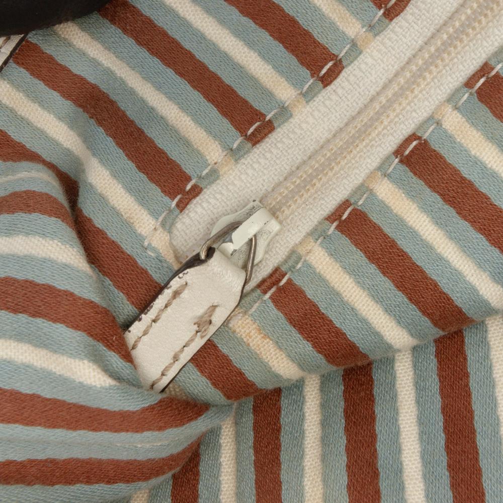 Gucci B Gucci Gray with White Canvas Fabric GG Tote Italy