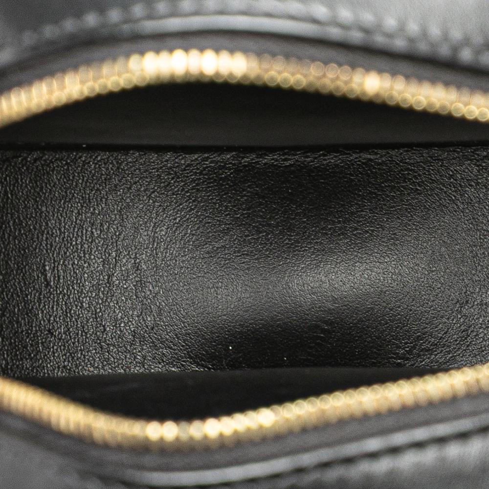 Celine AB Celine Black Calf Leather Small skin Cuir Triomphe Oval Crossbody Italy