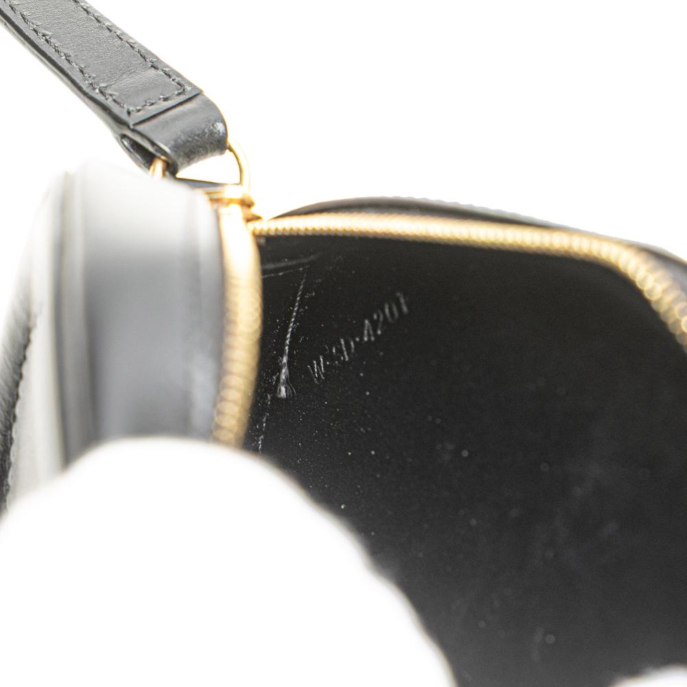 Celine AB Celine Black Calf Leather Small skin Cuir Triomphe Oval Crossbody Italy