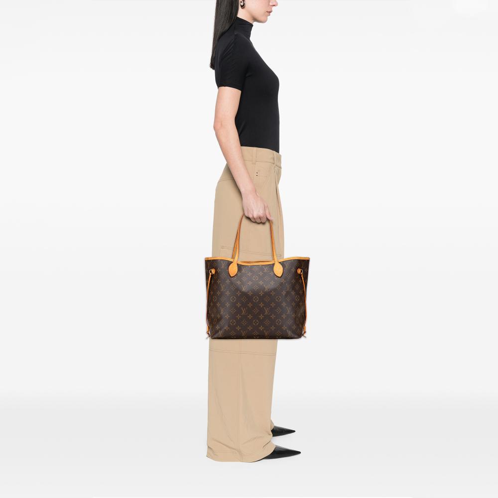 Louis Vuitton B Louis Vuitton Brown Monogram Canvas Canvas Monogram Neverfull MM Spain