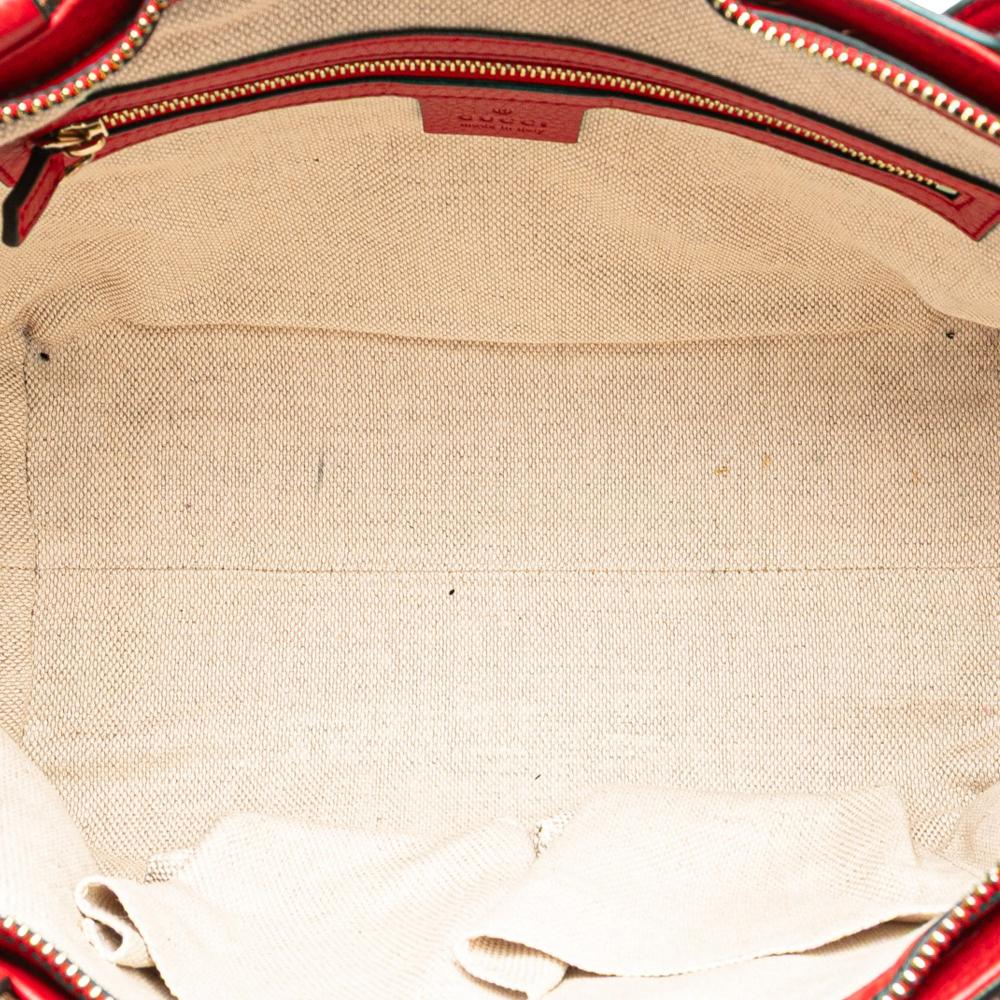 Gucci AB Gucci Red Calf Leather Small Soho Cellarius Satchel Italy