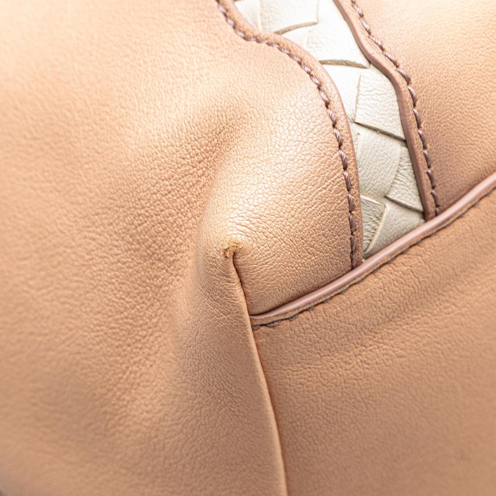Bottega Veneta B Bottega Veneta Pink with Multi Nappa Leather Leather Medium Nappa Intrecciato Glimmer Tote Italy