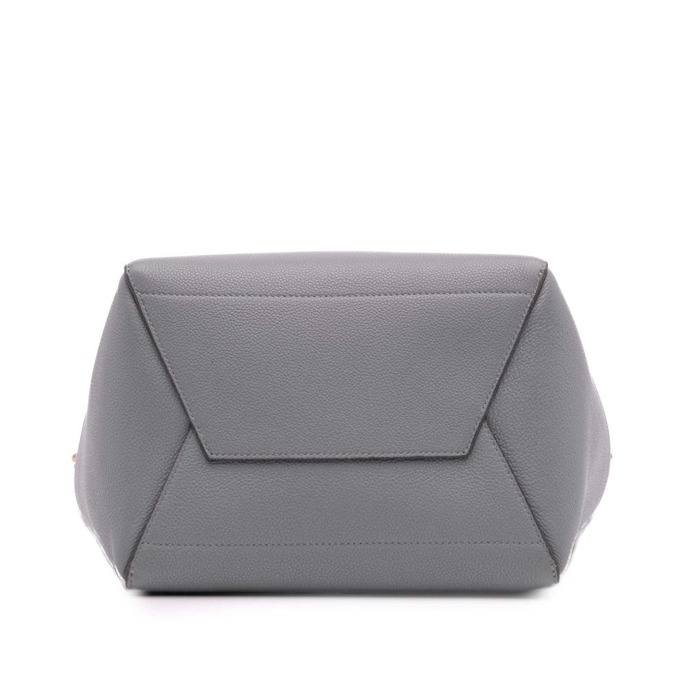 Celine B Celine Gray Calf Leather Medium Seau Sangle Bucket Bag Italy