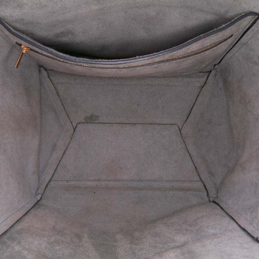 Celine B Celine Gray Calf Leather Medium Seau Sangle Bucket Bag Italy