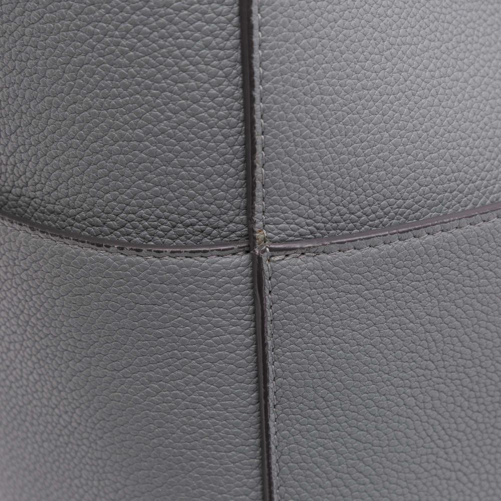 Celine B Celine Gray Calf Leather Medium Seau Sangle Bucket Bag Italy