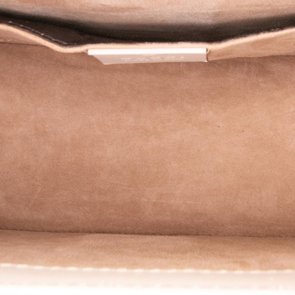 Gucci AB Gucci White Calf Leather Mini skin Sylvie Satchel Italy