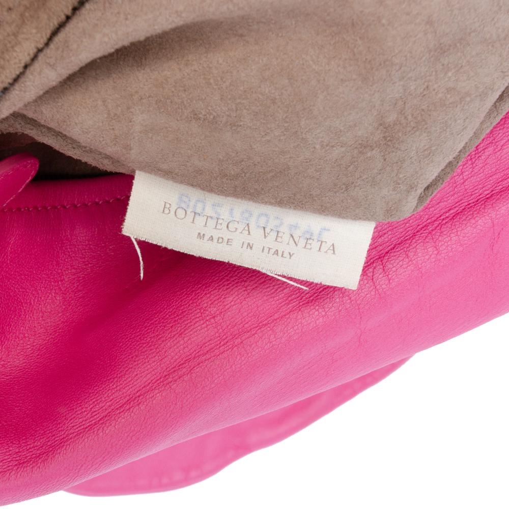 Bottega Veneta B Bottega Veneta Pink Hot Pink Nappa Leather Leather Nappa Intrecciato Flap Crossbody Italy