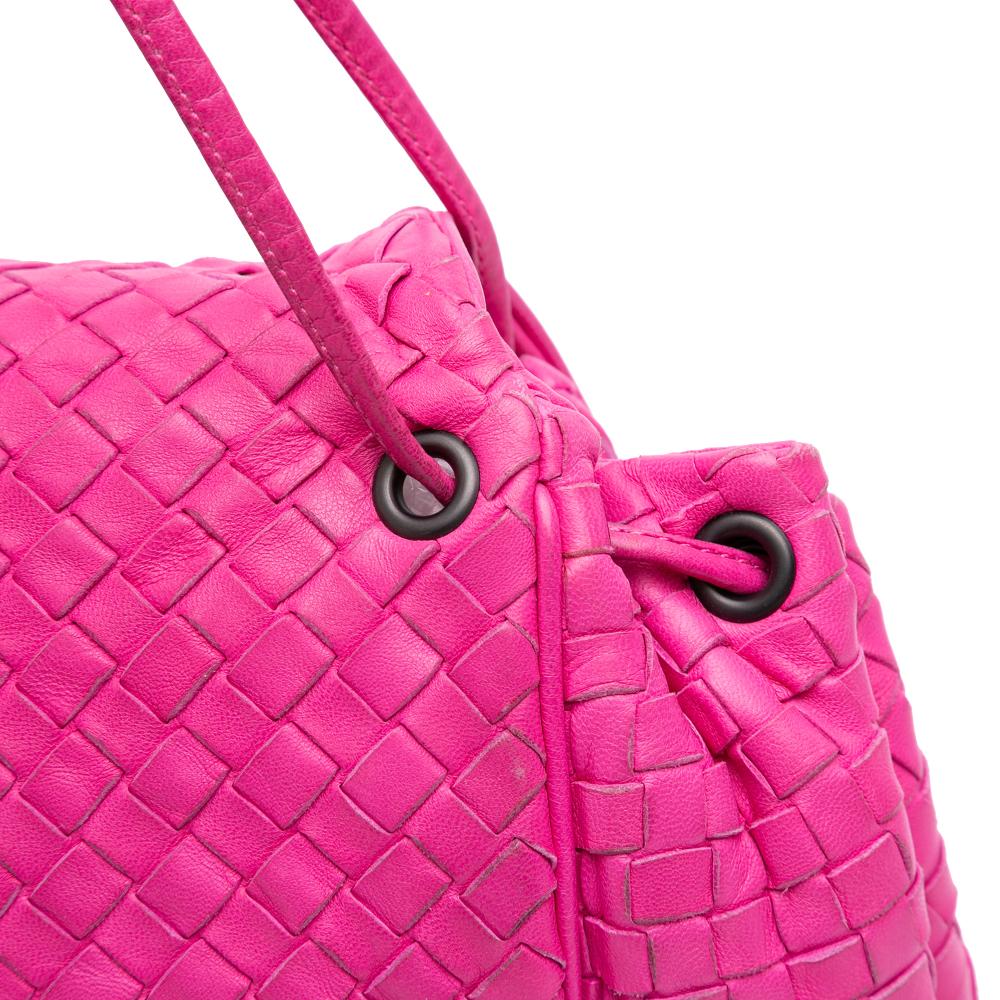 Bottega Veneta B Bottega Veneta Pink Hot Pink Nappa Leather Leather Nappa Intrecciato Flap Crossbody Italy