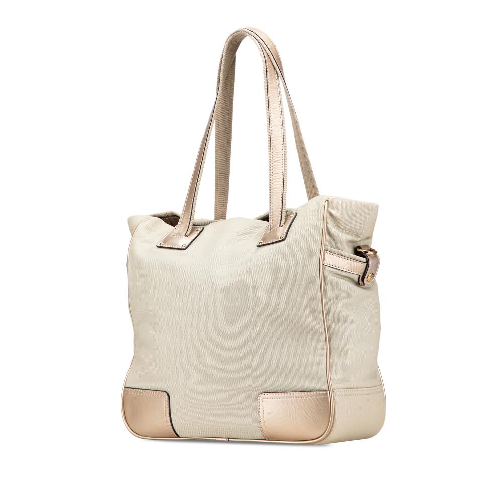 Loewe B LOEWE Brown Beige Canvas Fabric Anagram Satchel China