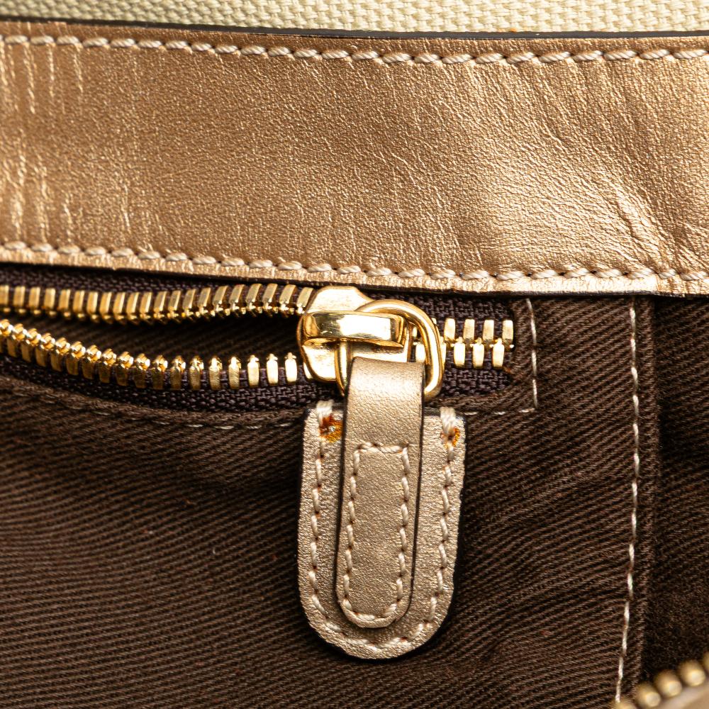 Loewe B LOEWE Brown Beige Canvas Fabric Anagram Satchel China