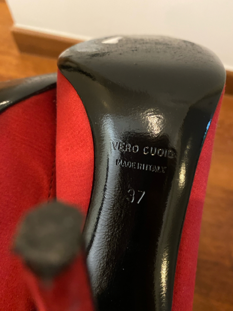 Lanvin Rote Seidenschleifen-Pumps