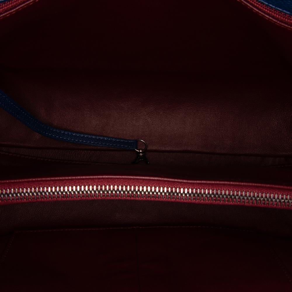 Chanel Blue Dark Blue Caviar Leather Leather Large Caviar and Tweed Coco Break Shopping Tote Italy