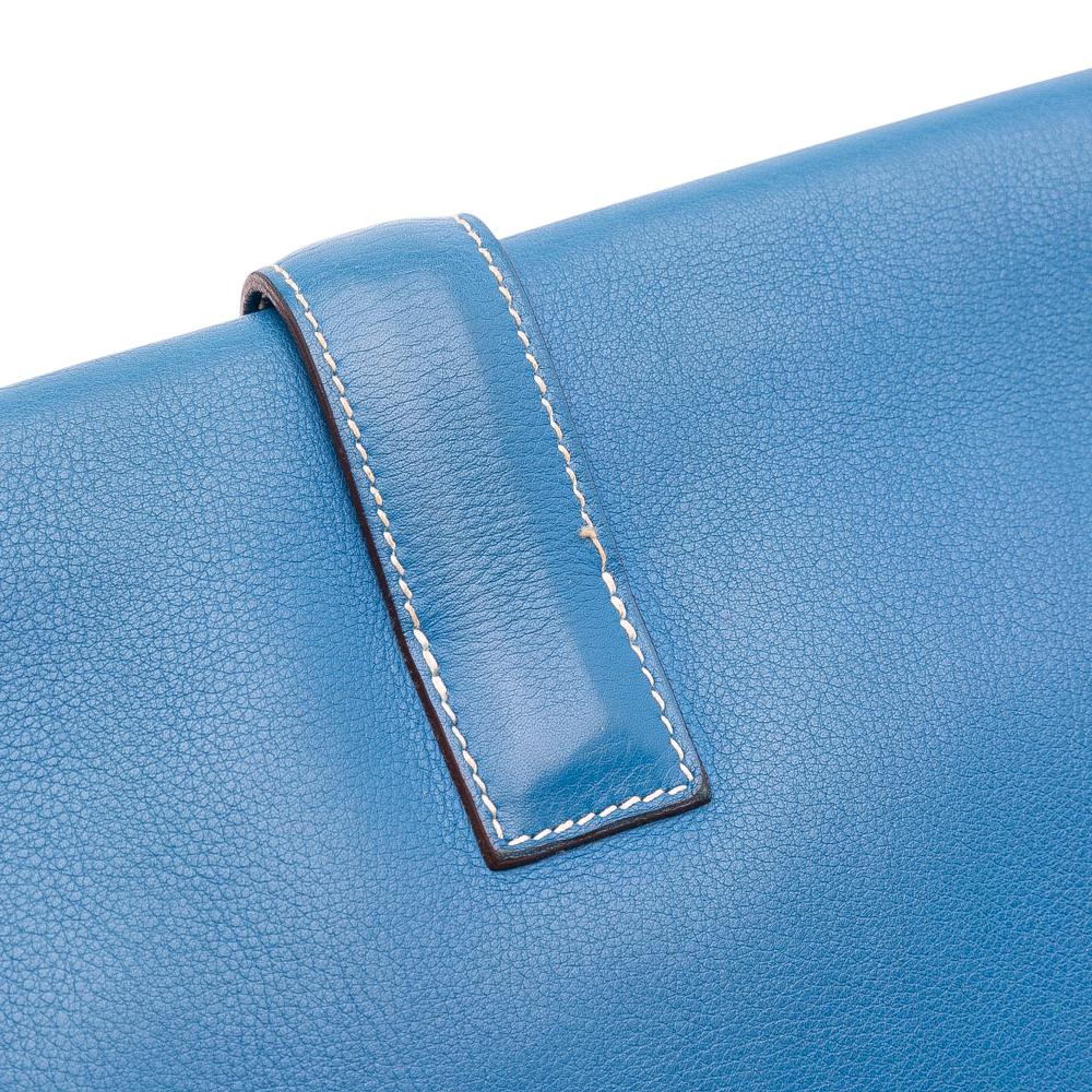 Hermès B Hermès Blue Calf Leather Swift Jige Elan 29 France