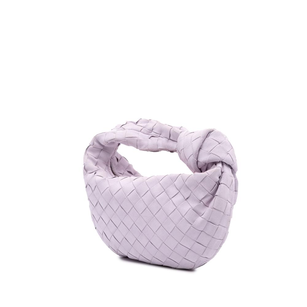 Bottega Veneta B Bottega Veneta Purple Light Purple Suede Leather Mini Intrecciato Jodie Italy