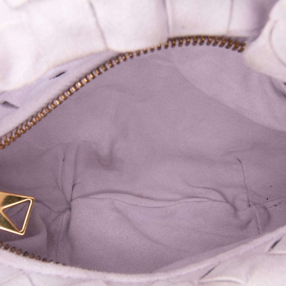 Bottega Veneta B Bottega Veneta Purple Light Purple Suede Leather Mini Intrecciato Jodie Italy