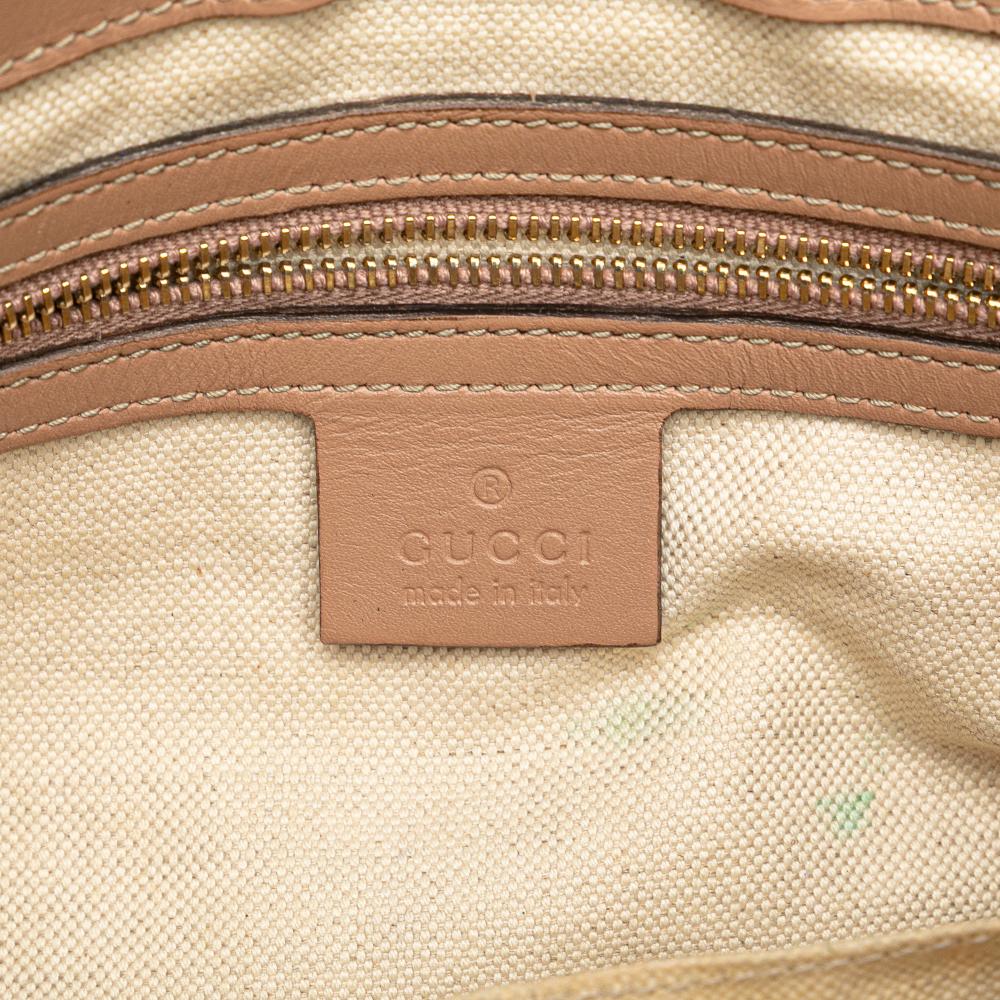 Gucci B Gucci Brown Beige Canvas Fabric GG Mayfair Crossbody Italy