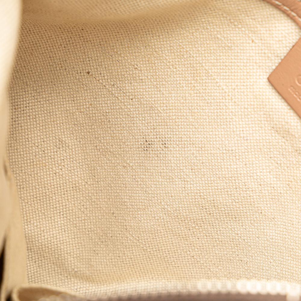 Gucci B Gucci Brown Beige Canvas Fabric GG Mayfair Crossbody Italy