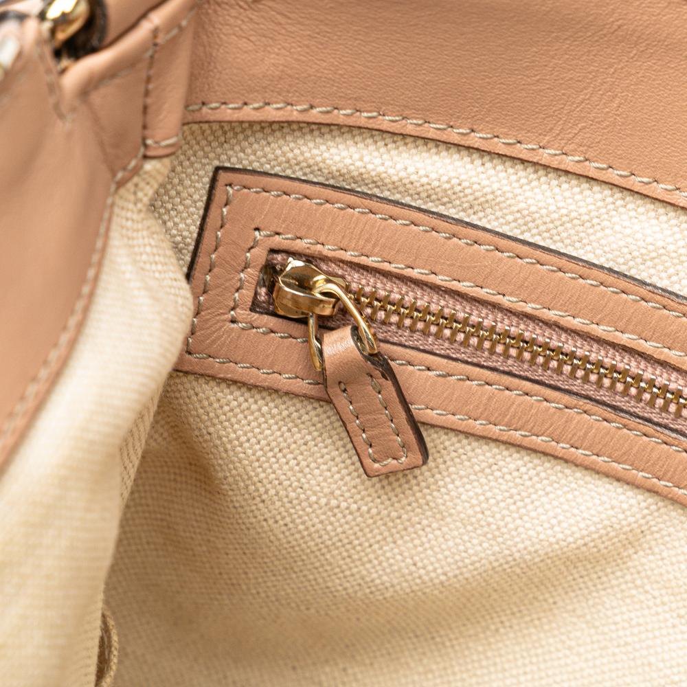 Gucci B Gucci Brown Beige Canvas Fabric GG Mayfair Crossbody Italy