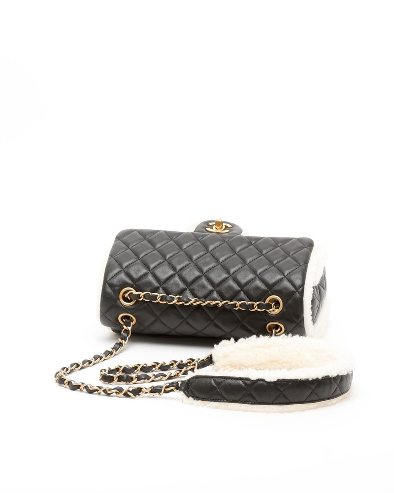 Chanel Classic Medium Shearling Single Flap Bag