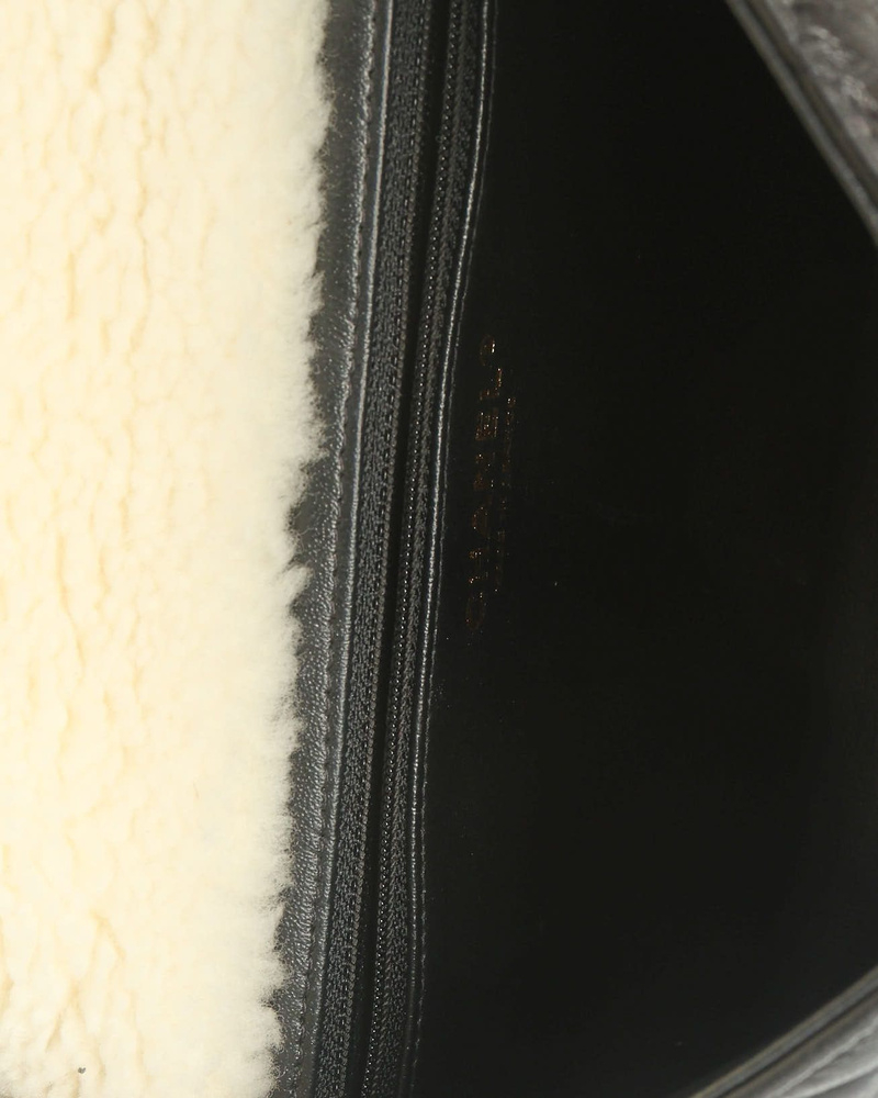 Chanel Classic Medium Shearling Single Flap Bag