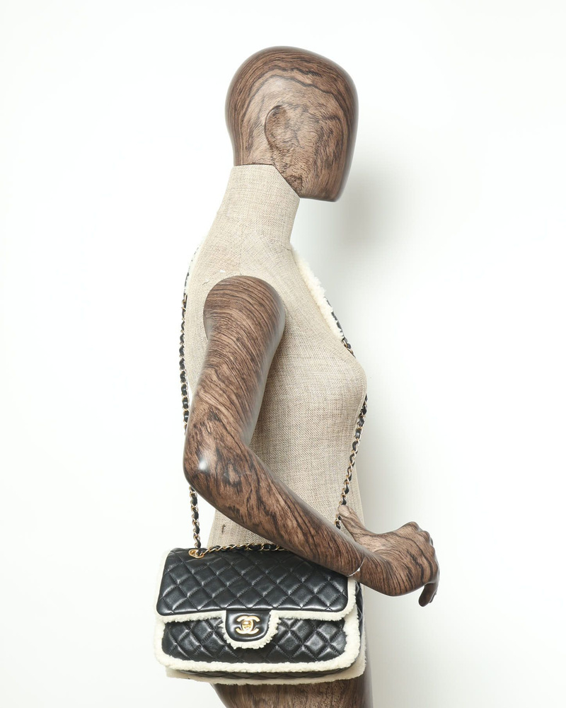 Chanel Classic Medium Shearling Single Flap Bag