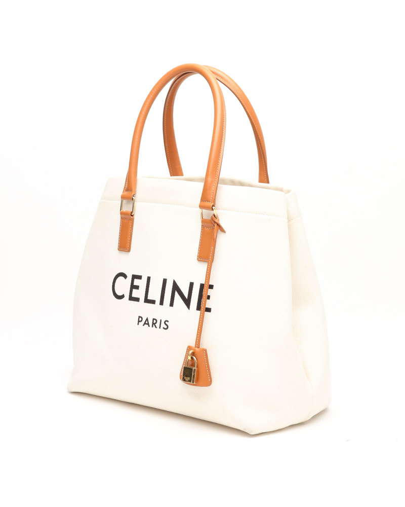 Celine Céline Canvas Cabas Horizontal Bag