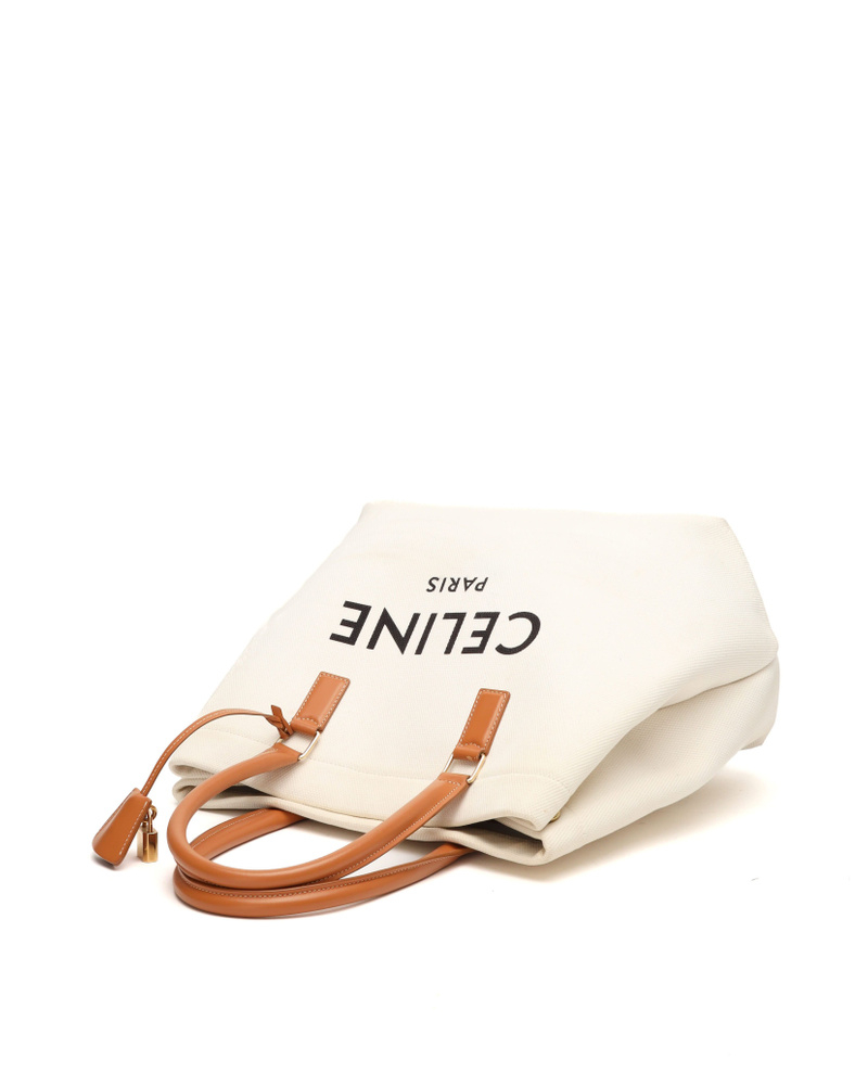 Celine Céline Canvas Cabas Horizontal Bag