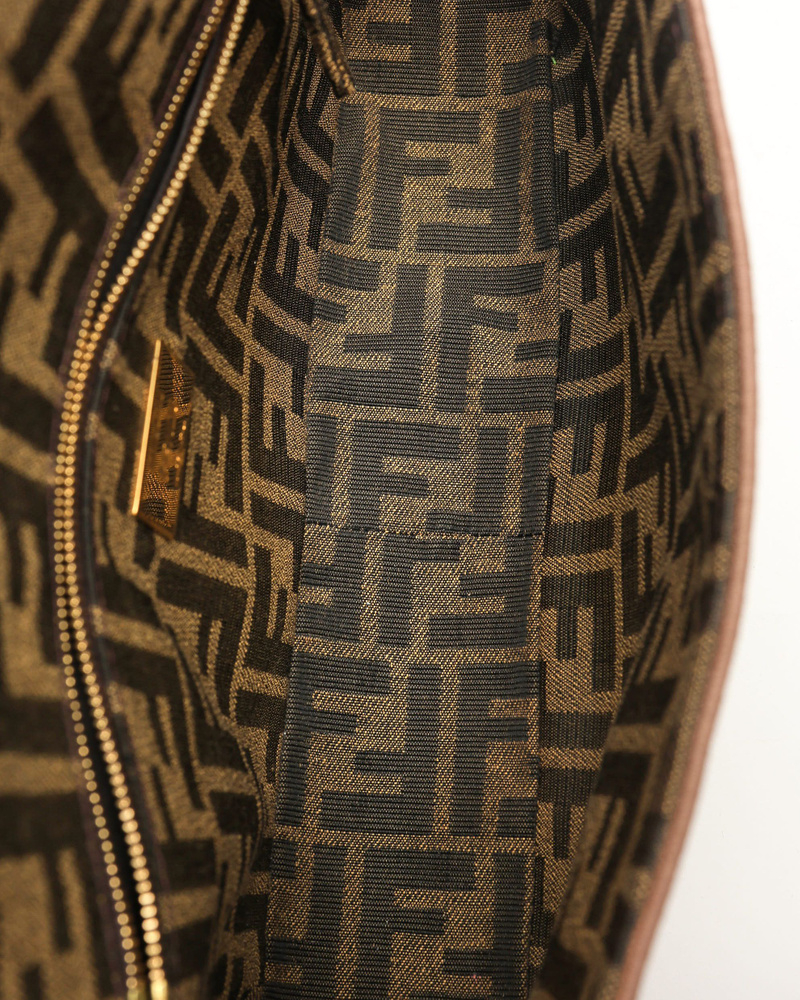 Fendi Zucca Embroidered Baguette Bag