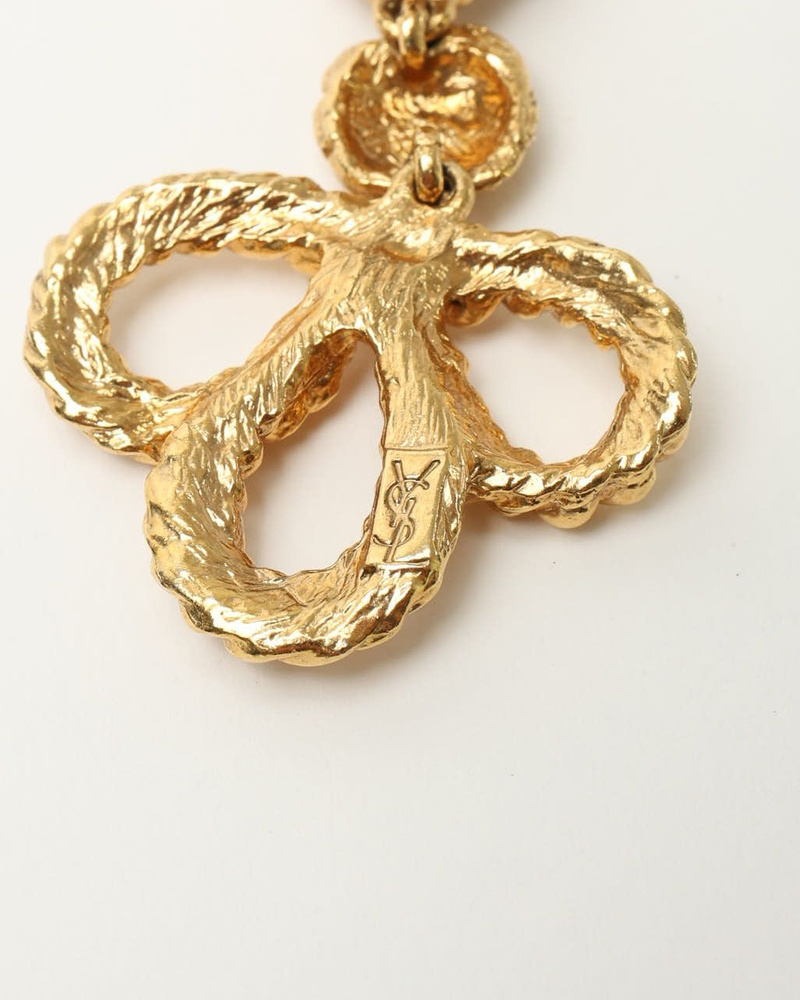 Saint Laurent Gold-tone Dangling Clip-on Earrings