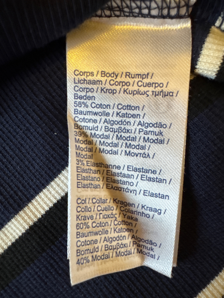 Lacoste Blue fitted striped zip polo