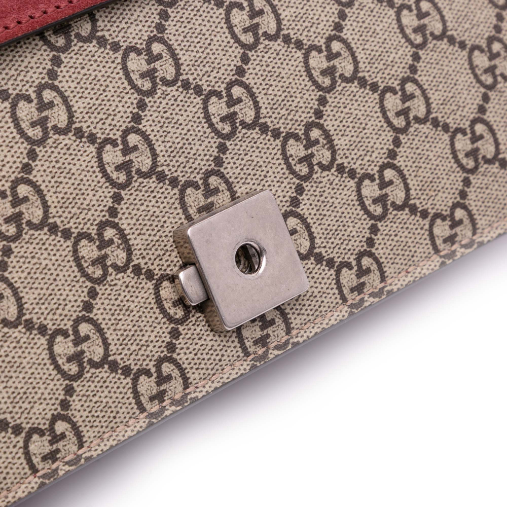 Gucci Dionysus Medium Canvas Blooms GG Flap Handbag Brown