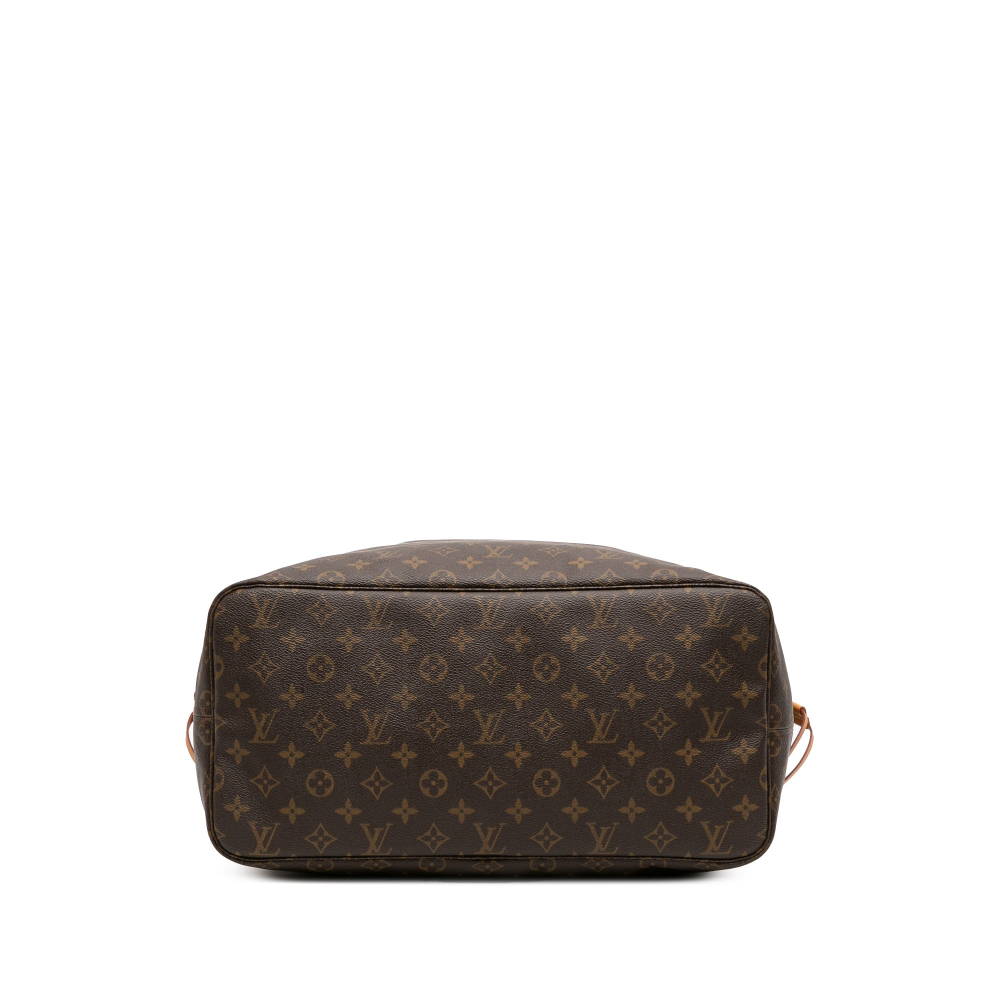 Louis Vuitton Neverfull GM Canvas Shopper Shoulder Bag Brown