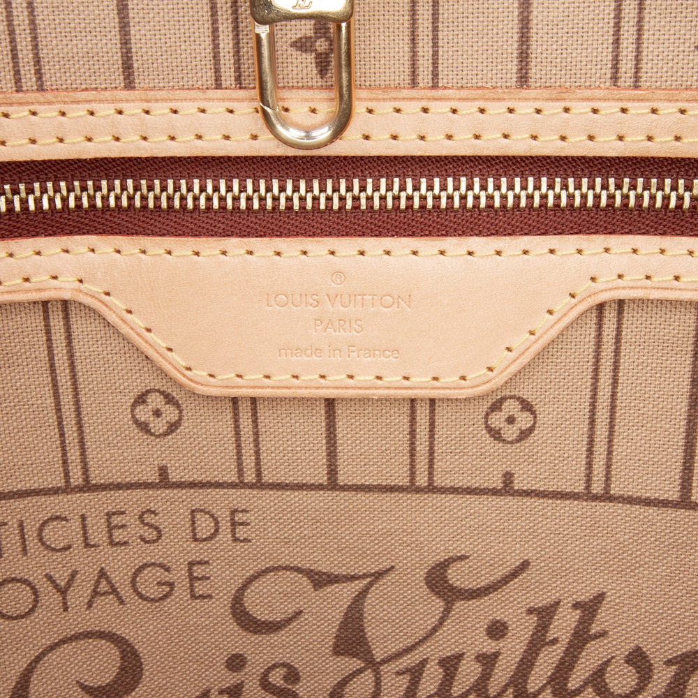 Louis Vuitton Neverfull GM Canvas Shopper Shoulder Bag Brown