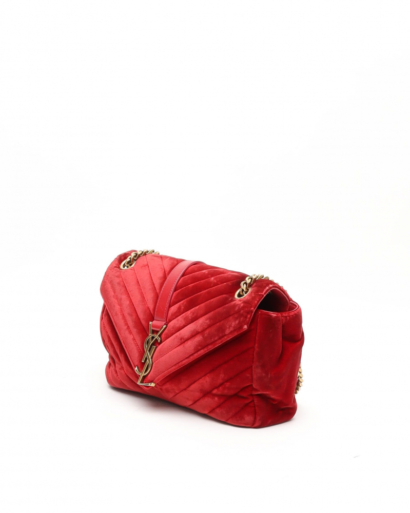 Saint Laurent Medium Velvet College Bag