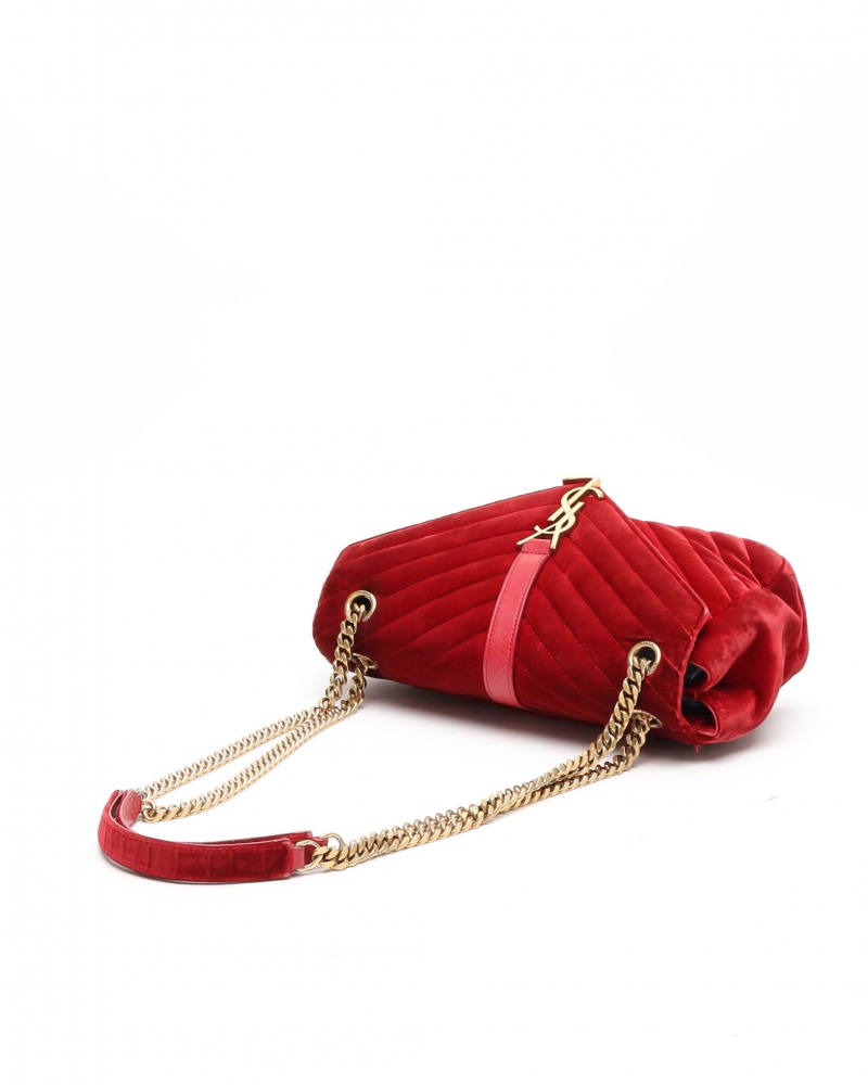 Saint Laurent Medium Velvet College Bag