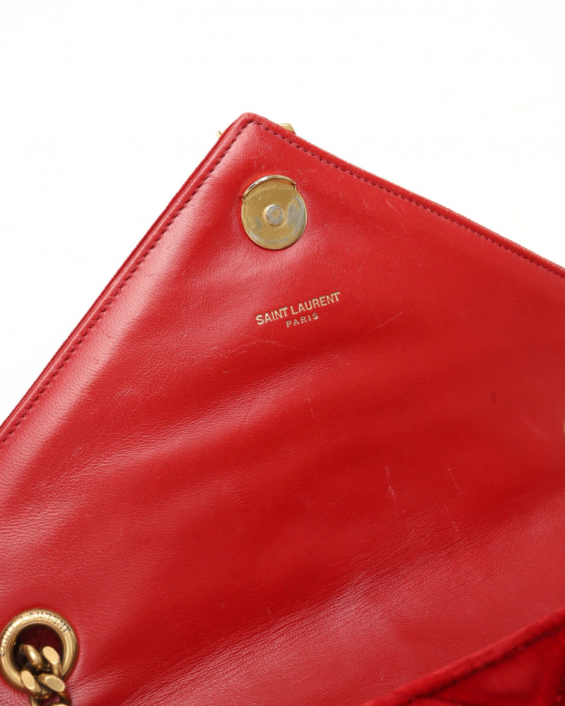 Saint Laurent Medium Velvet College Bag