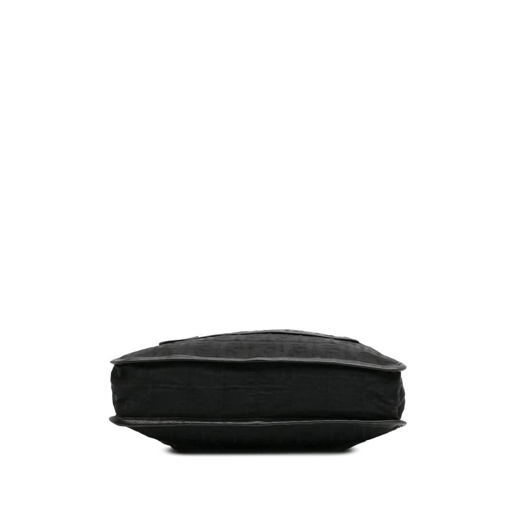 Fendi B Fendi Black Canvas Fabric Zucca Tall Tote Italy