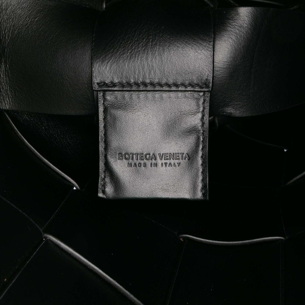 Bottega Veneta B Bottega Veneta Black Nappa Leather Leather Nappa Intrecciato Casette Lantern Bucket Italy