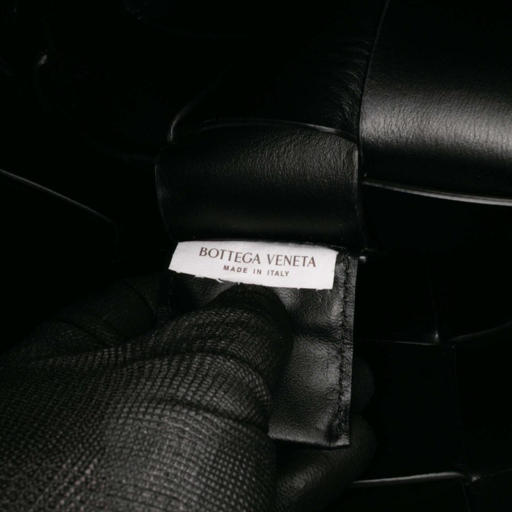 Bottega Veneta B Bottega Veneta Black Nappa Leather Leather Nappa Intrecciato Casette Lantern Bucket Italy