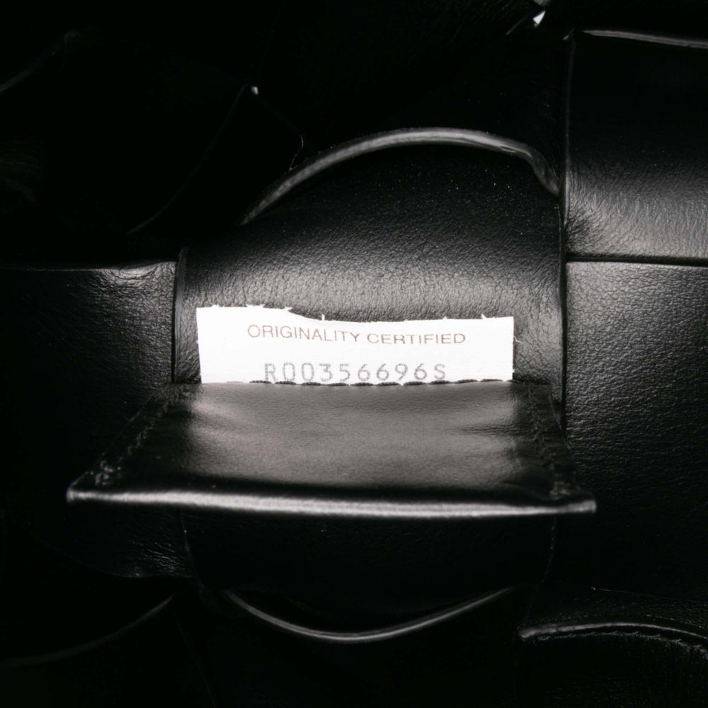 Bottega Veneta B Bottega Veneta Black Nappa Leather Leather Nappa Intrecciato Casette Lantern Bucket Italy