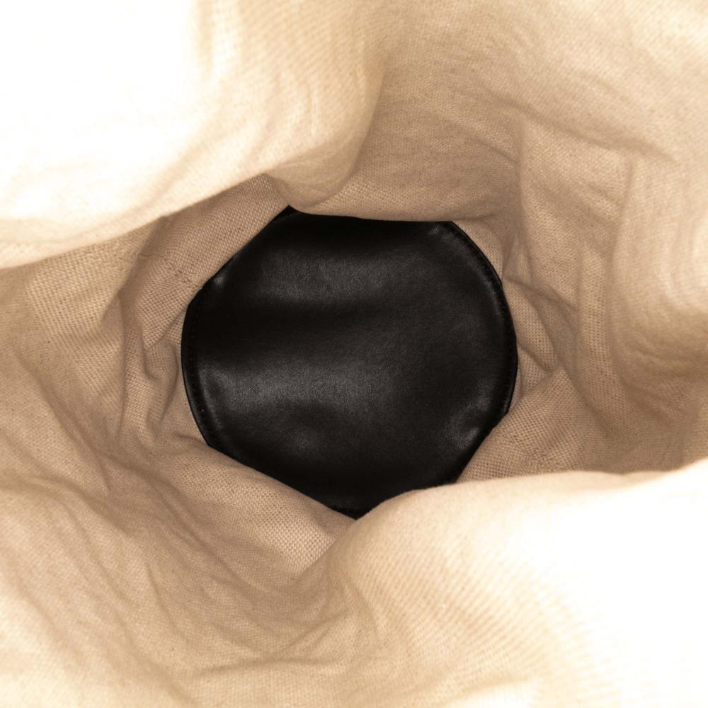 Bottega Veneta B Bottega Veneta Black Nappa Leather Leather Nappa Intrecciato Casette Lantern Bucket Italy