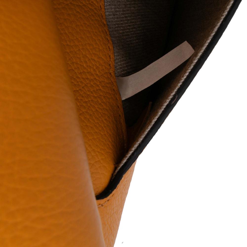 Chloé B Chloé Brown Beige with Yellow Mustard Raffia Natural Material Medium Marcie Basket Tote Spain