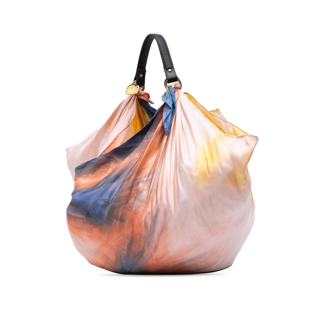 Celine B Celine Pink Light Pink Silk Fabric Scarf Bag Italy