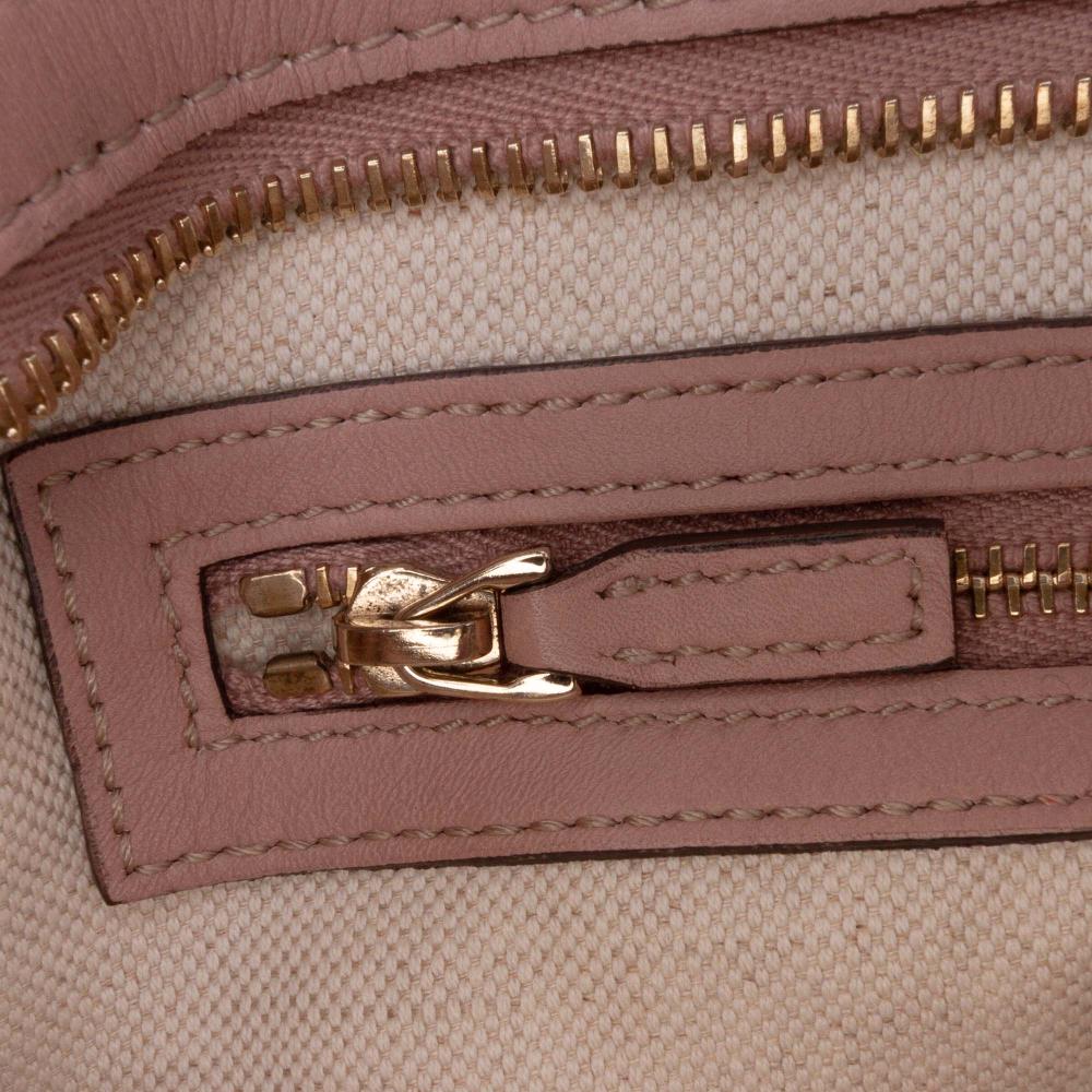Gucci B Gucci Pink Light Pink Calf Leather Small Guccissima Bree Satchel Italy