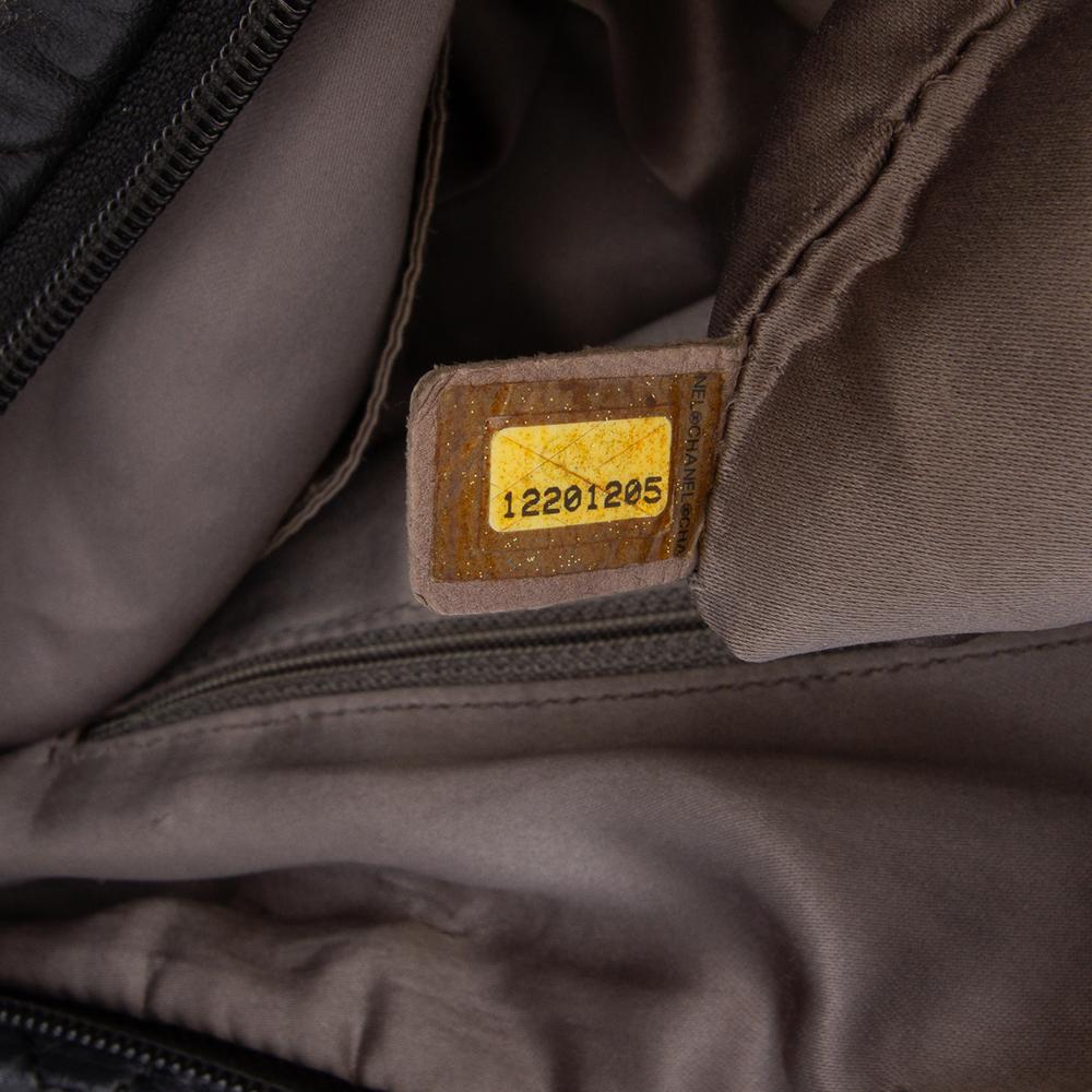 Chanel B Chanel Black Lambskin Leather Leather Quilted Lambskin Hidden Chain Bowler Bag Italy