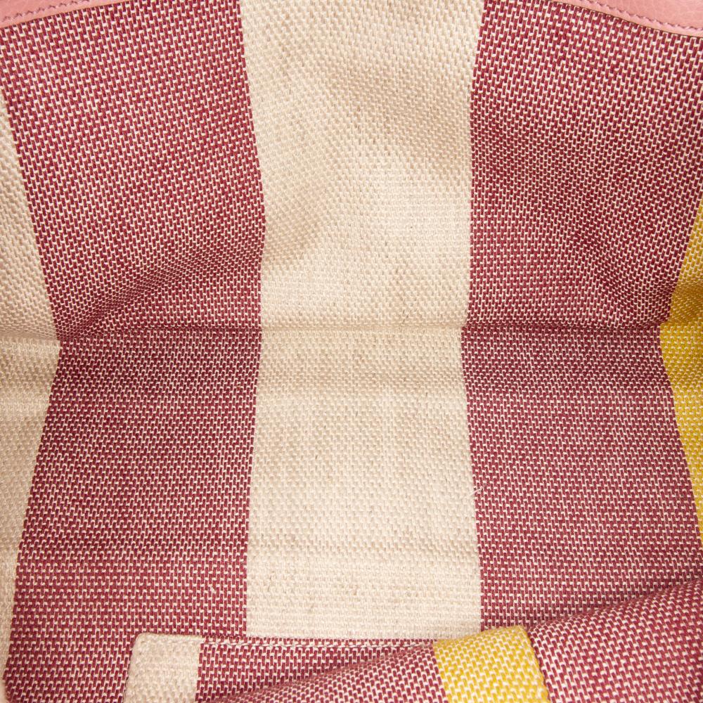 Gucci B Gucci Pink Calf Leather Medium Bamboo Daily Satchel Italy