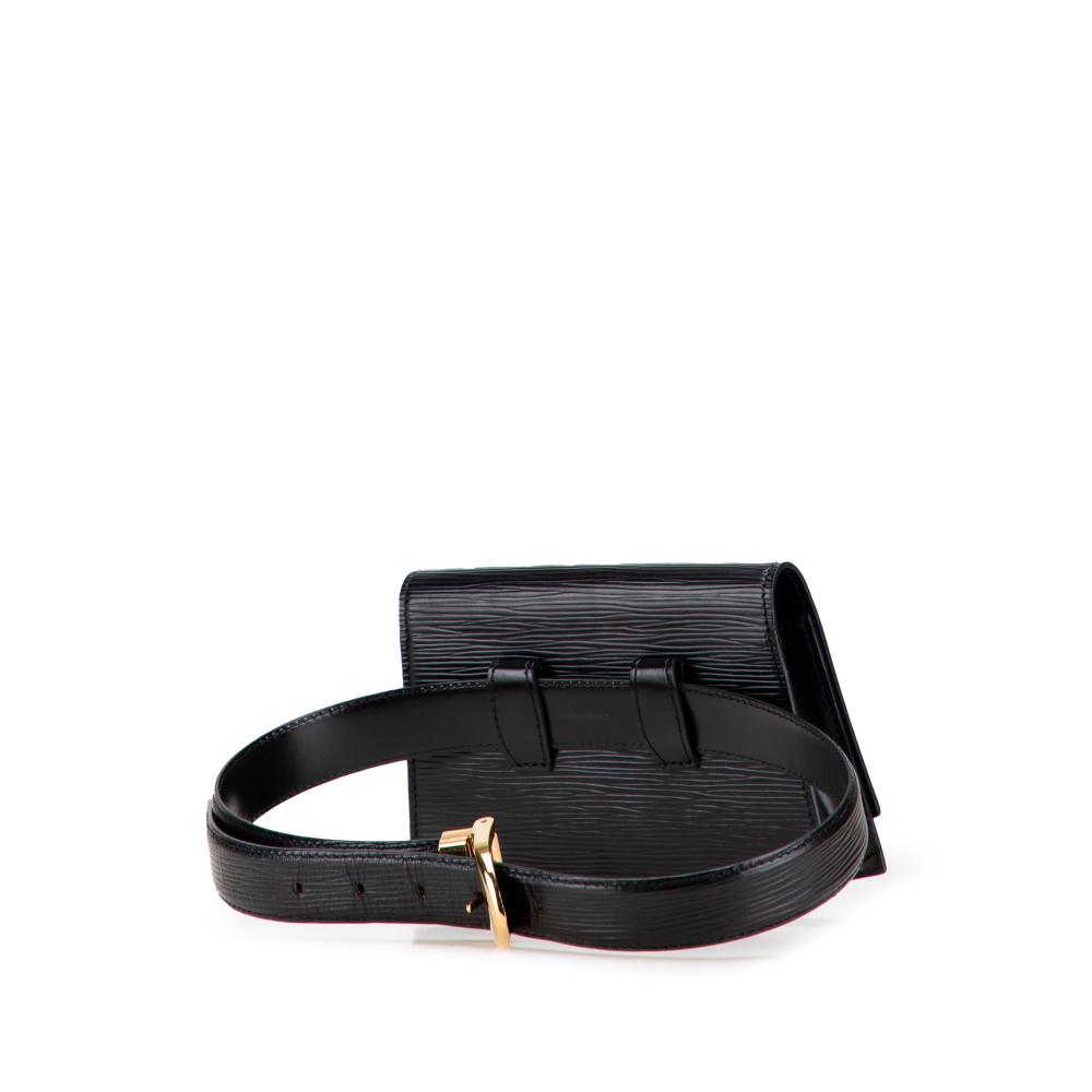 Louis Vuitton B Louis Vuitton Black Epi Leather Leather Epi Tilsitt Belt Bag France