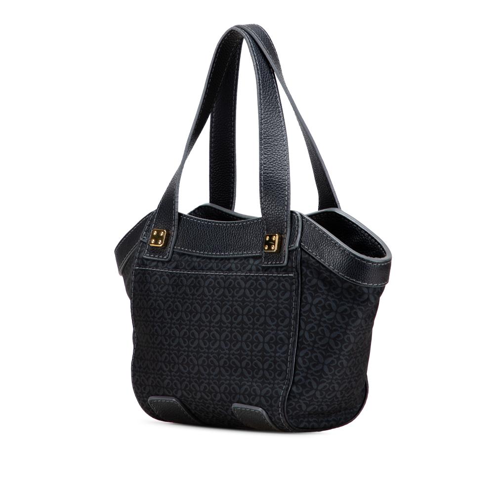 Loewe B LOEWE Black Canvas Fabric Anagram Tote China