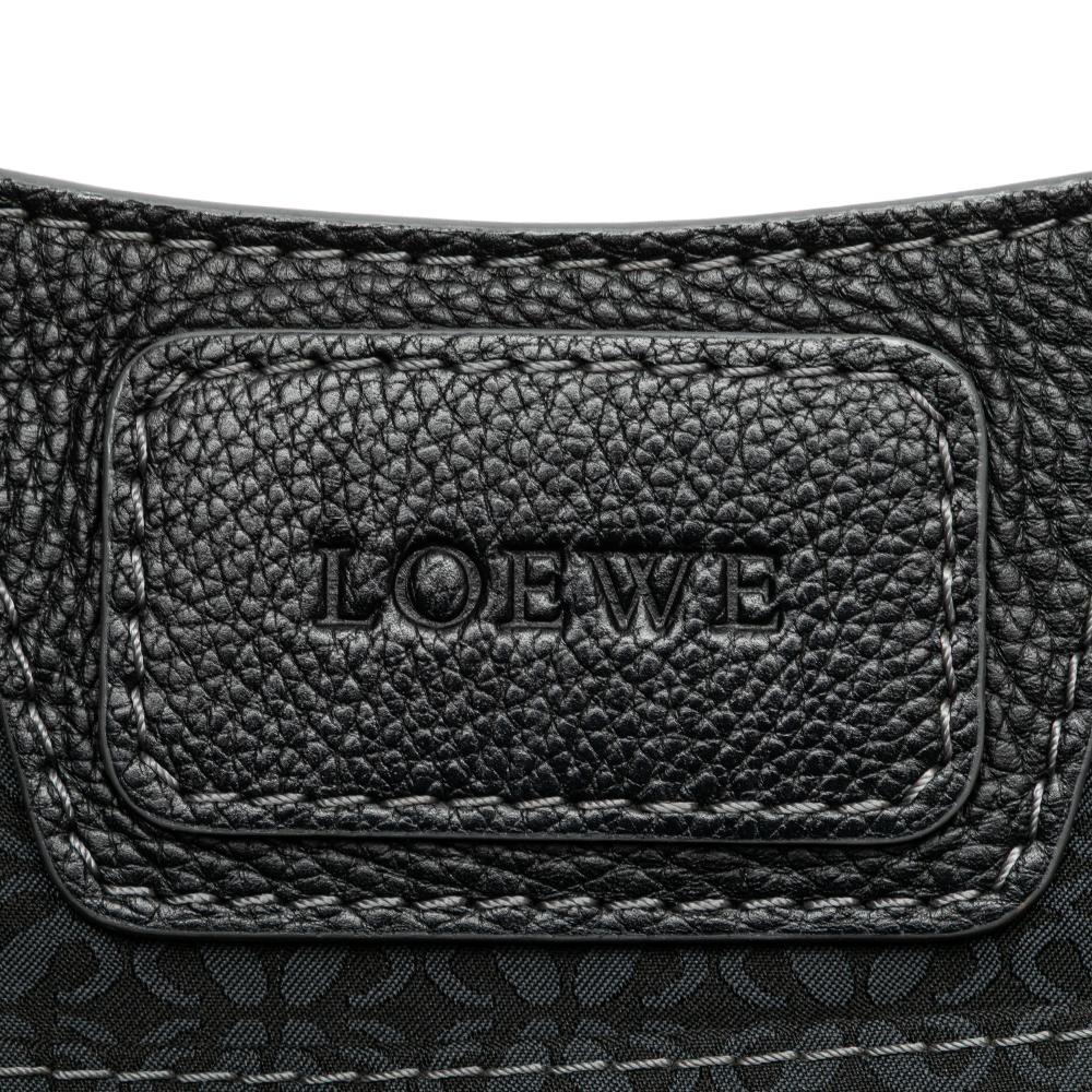 Loewe B LOEWE Black Canvas Fabric Anagram Tote China